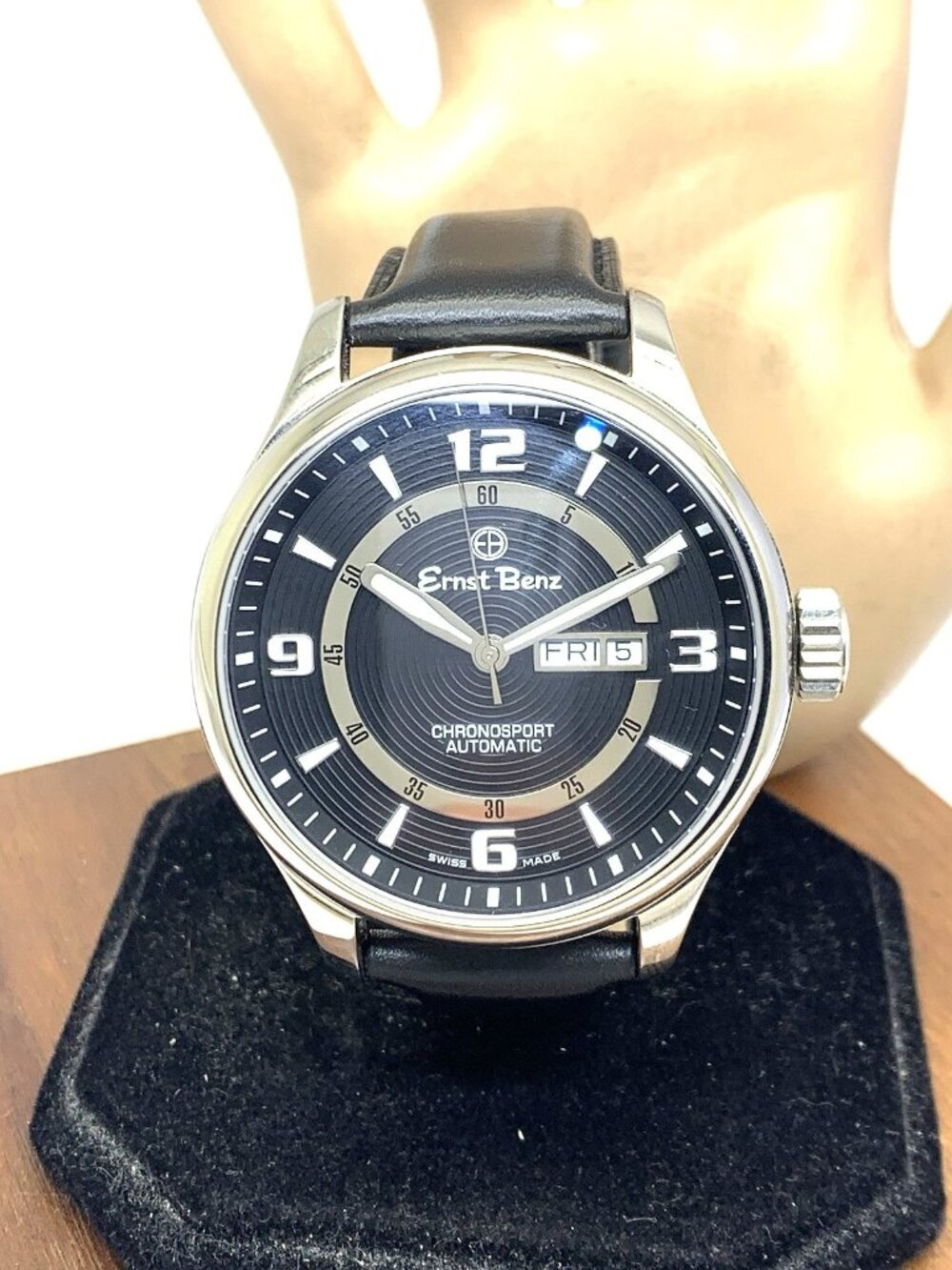 Ernst Benz Men's Watch GC10221 Chrono Sport Swiss Automatic Black Dial 47mm